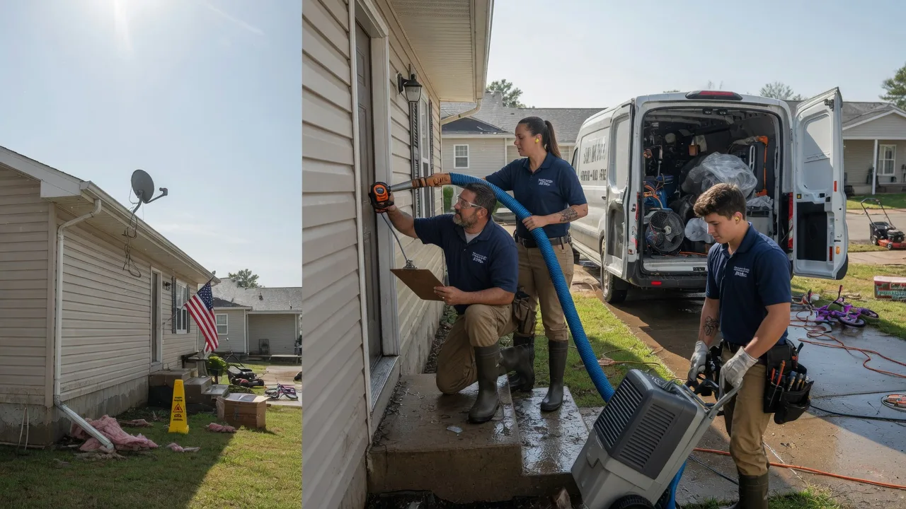 Ceiling Water Damage Restoration in New Baden, IL near me